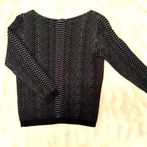 Vintage black snake print sweater